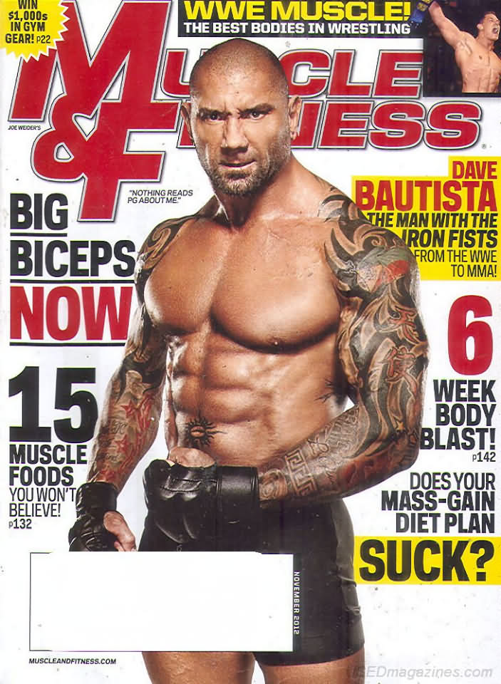 Muscle & Fitness November 2012 magazine back issue Muscle & Fitness magizine back copy Muscle & Fitness November 2012 bodybuilding magazine back issue founded by Canadian entrepreneur Joe Weider in 1935. WWE Muscle! The Best Bodies In Wrestling.