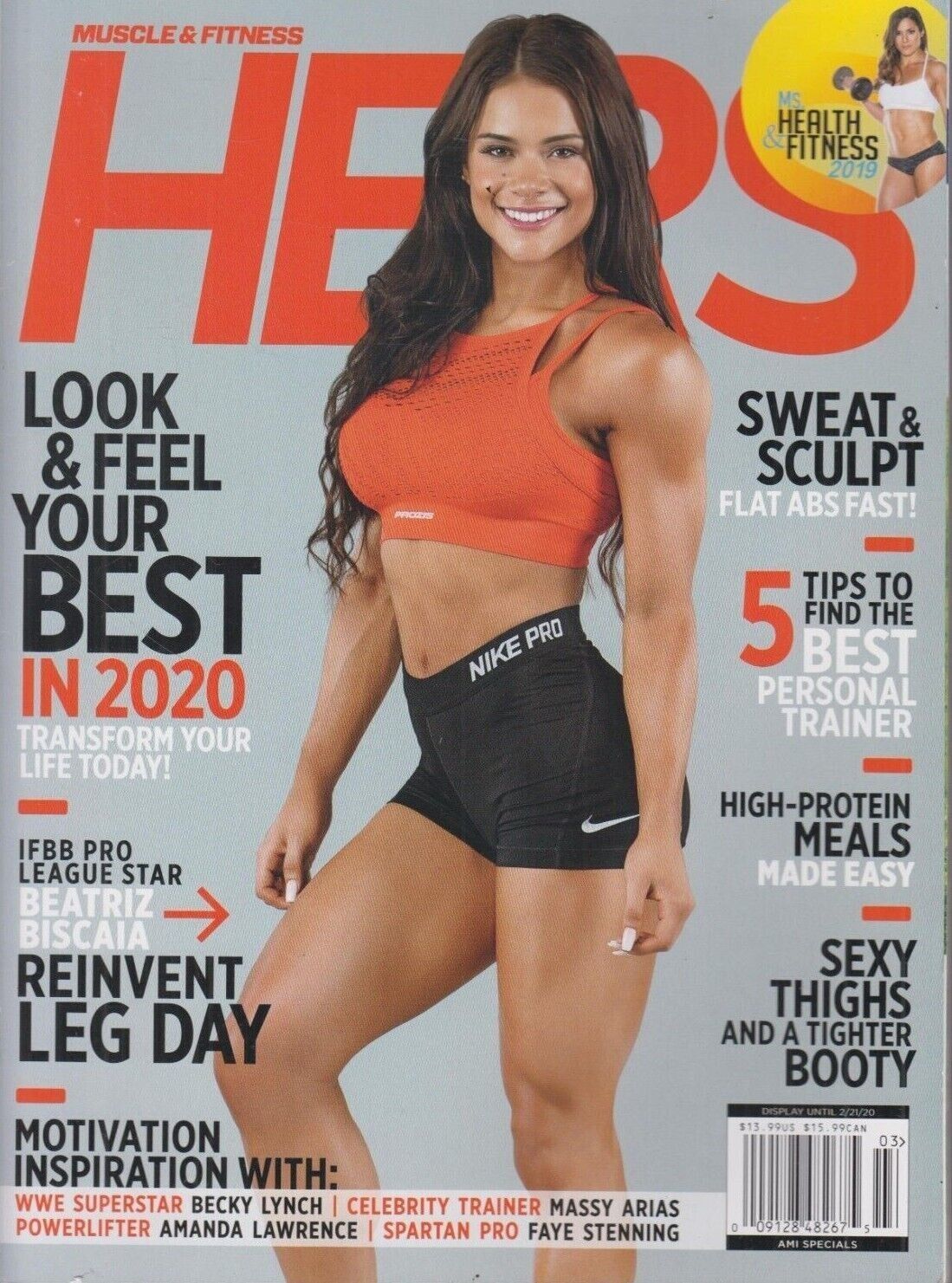 Muscle & Fitness Hers Winter 2020 magazine back issue Muscle & Fitness Hers magizine back copy 