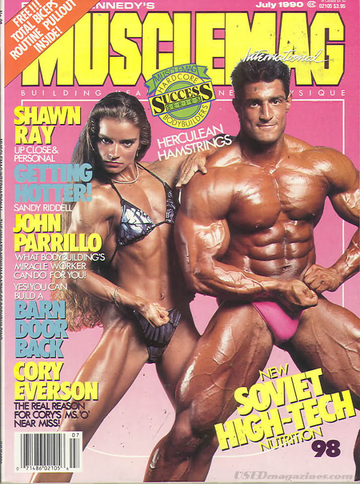 Muscle Mag July 1990 magazine back issue Muscle Mag magizine back copy Muscle Mag July 1990 Bodybuilding and Fitness Magazine Back Issue Published by Canadian Robert Kennedy and Founded in 1974. Shawn Ray Up Close & Personal.