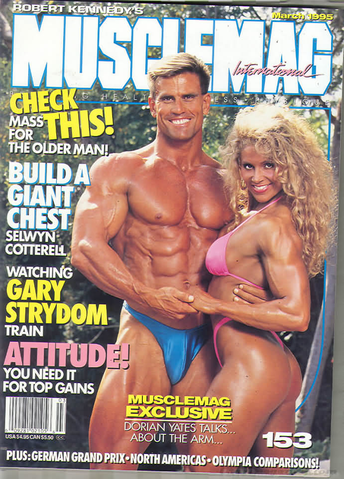 Muscle Mag March 1995 magazine back issue Muscle Mag magizine back copy Muscle Mag March 1995 Bodybuilding and Fitness Magazine Back Issue Published by Canadian Robert Kennedy and Founded in 1974. Check This! Mass For The Older Man!.