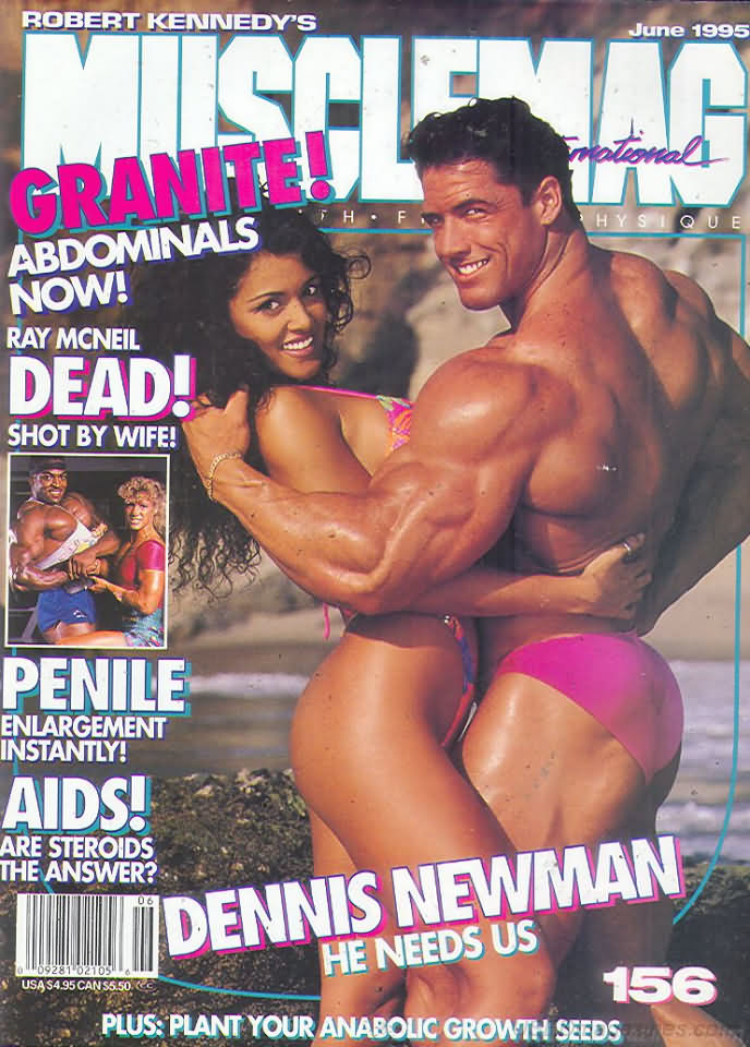 Muscle Mag June 1995 magazine back issue Muscle Mag magizine back copy Muscle Mag June 1995 Bodybuilding and Fitness Magazine Back Issue Published by Canadian Robert Kennedy and Founded in 1974. Granite! Abdominals Now!.