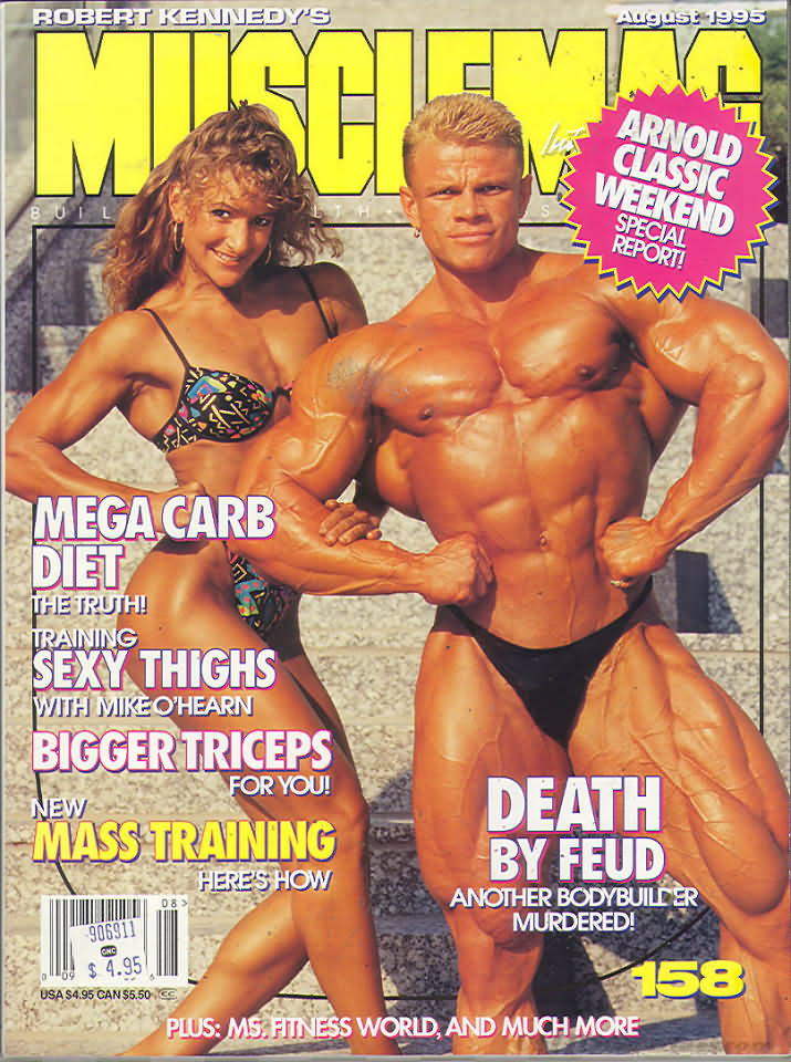Muscle Mag August 1995 magazine back issue Muscle Mag magizine back copy Muscle Mag August 1995 Bodybuilding and Fitness Magazine Back Issue Published by Canadian Robert Kennedy and Founded in 1974. Mega Carb Diet The Truth.