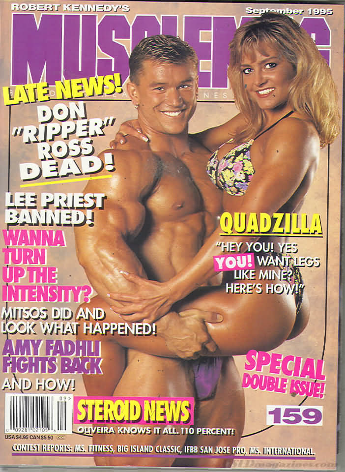 Muscle Mag September 1995 magazine back issue Muscle Mag magizine back copy Muscle Mag September 1995 Bodybuilding and Fitness Magazine Back Issue Published by Canadian Robert Kennedy and Founded in 1974. Late News! Don Ripper Ross Dead!.