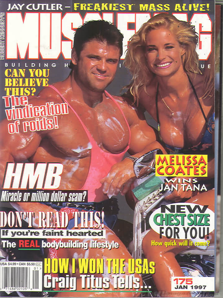 Muscle Mag January 1997 magazine back issue Muscle Mag magizine back copy Muscle Mag January 1997 Bodybuilding and Fitness Magazine Back Issue Published by Canadian Robert Kennedy and Founded in 1974. Can You Believe This?.