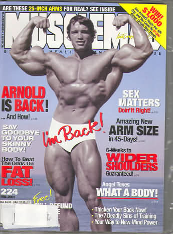 Muscle Mag February 2001 magazine back issue Muscle Mag magizine back copy Muscle Mag February 2001 Bodybuilding and Fitness Magazine Back Issue Published by Canadian Robert Kennedy and Founded in 1974. Arnold Is Back! ...And How!.