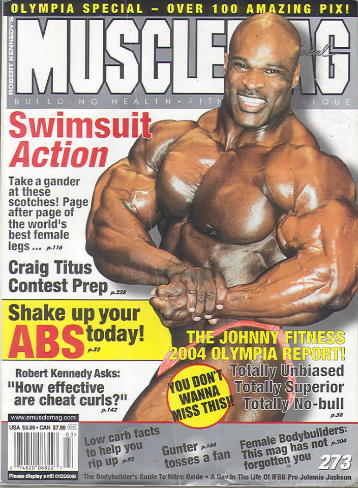 Muscle Mag March 2005 magazine back issue Muscle Mag magizine back copy Muscle Mag March 2005 Bodybuilding and Fitness Magazine Back Issue Published by Canadian Robert Kennedy and Founded in 1974. Swimsuit Action.