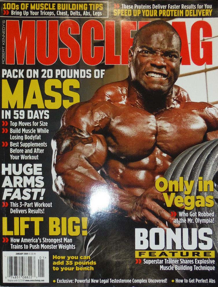 Muscle Mag January 2009 magazine back issue Muscle Mag magizine back copy Muscle Mag January 2009 Bodybuilding and Fitness Magazine Back Issue Published by Canadian Robert Kennedy and Founded in 1974. 100s Of Muscle Building Tips Bring Up Your Triceps, Chest, Delts, Abs, Legs.