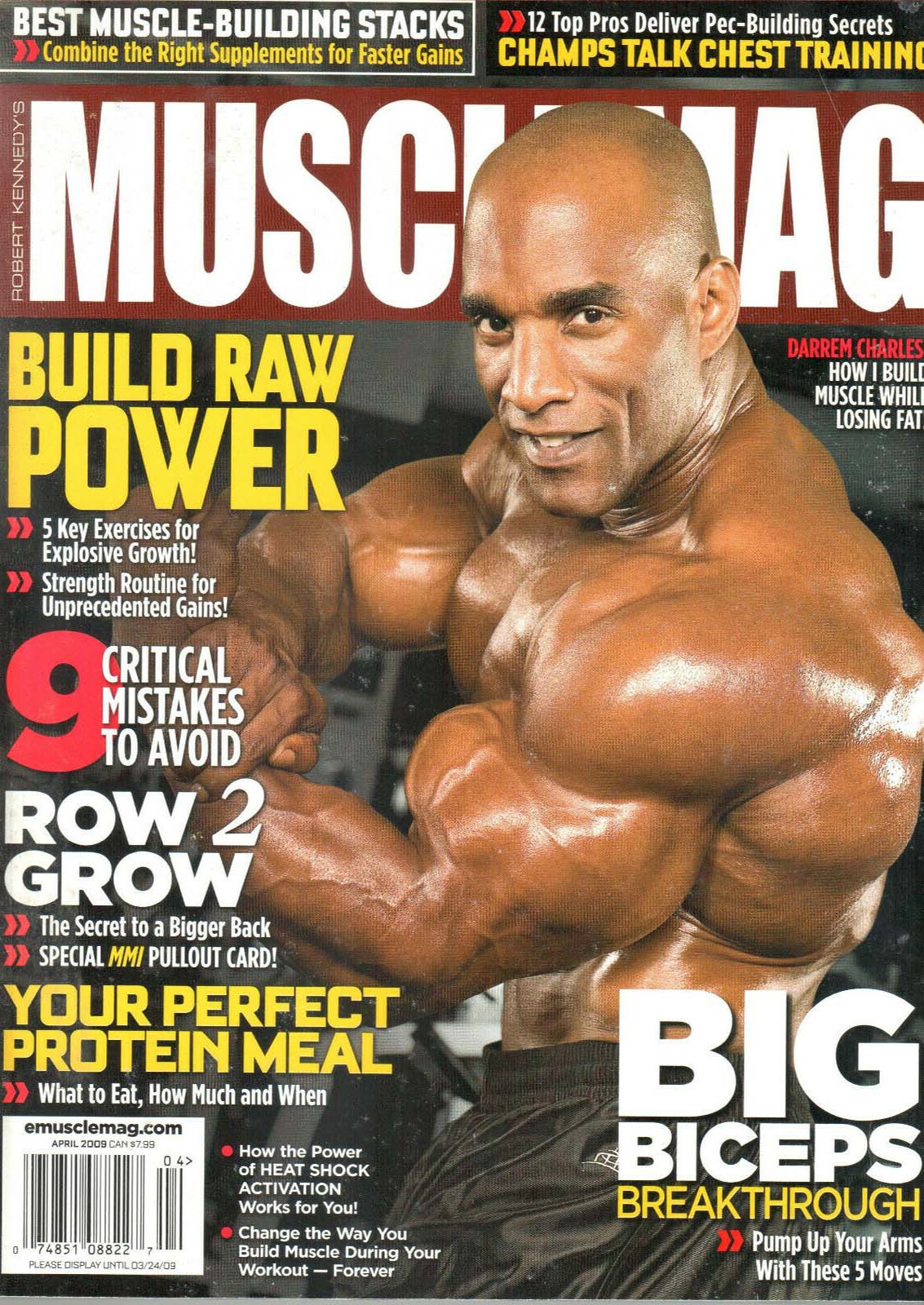 Muscle Mag April 2009 magazine back issue Muscle Mag magizine back copy Muscle Mag April 2009 Bodybuilding and Fitness Magazine Back Issue Published by Canadian Robert Kennedy and Founded in 1974. Best Muscle - Building Stacks Combine The Right Supplements For Faster Gains.