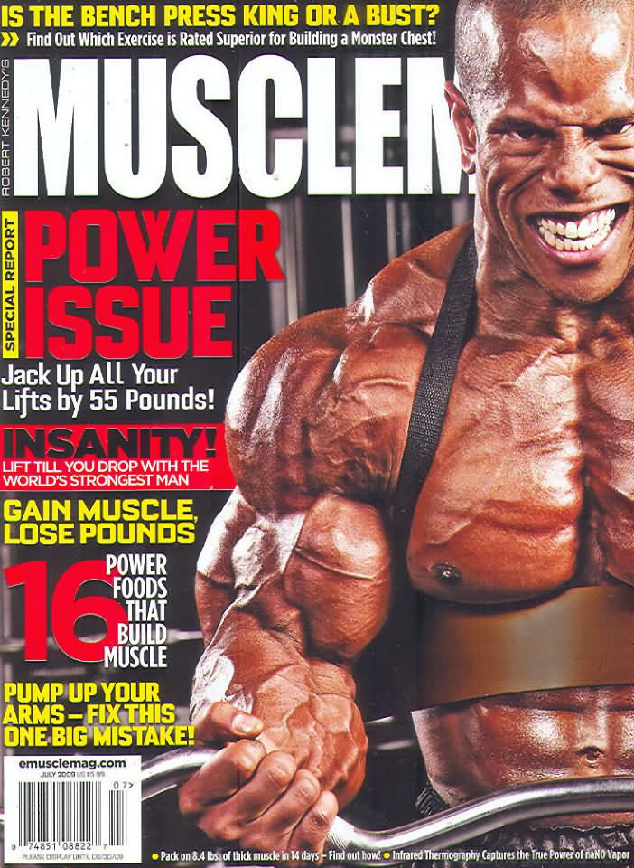 Muscle Mag July 2009 magazine back issue Muscle Mag magizine back copy Muscle Mag July 2009 Bodybuilding and Fitness Magazine Back Issue Published by Canadian Robert Kennedy and Founded in 1974. Special Report Power Issue.