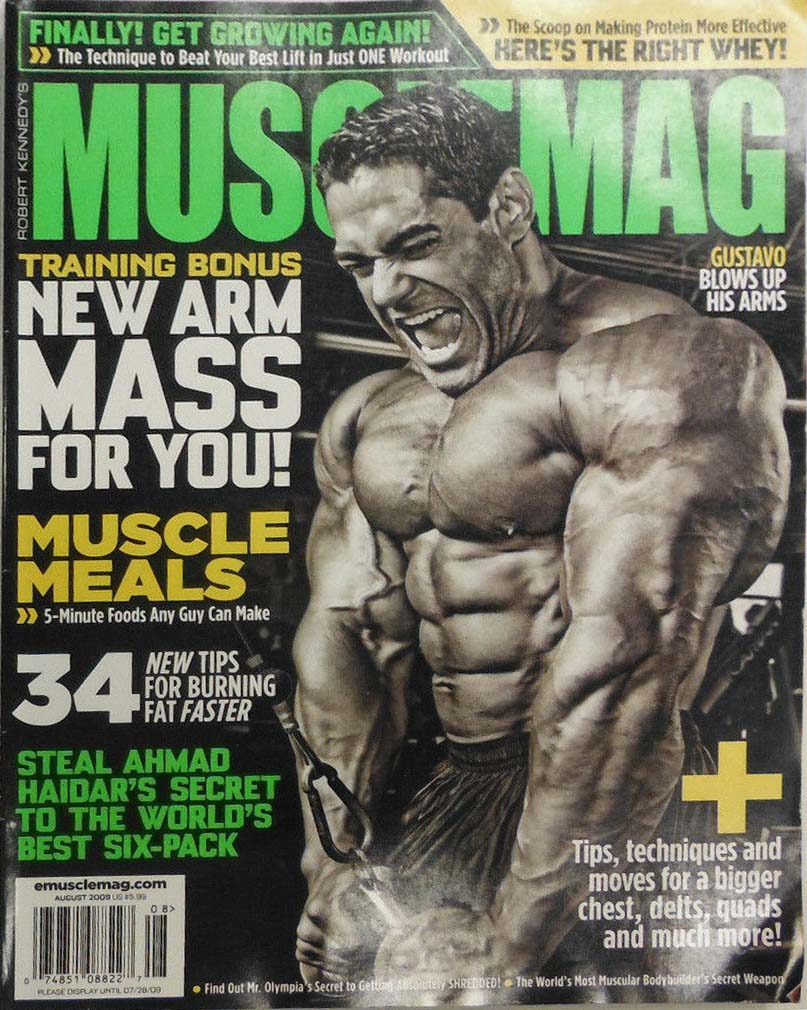 Muscle Mag August 2009 magazine back issue Muscle Mag magizine back copy Muscle Mag August 2009 Bodybuilding and Fitness Magazine Back Issue Published by Canadian Robert Kennedy and Founded in 1974. Finally! Get Growing Again! The Technique To Beat Your Best Lift In Just One Workout.