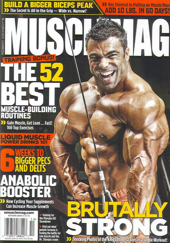 Muscle Mag October 2009 magazine back issue Muscle Mag magizine back copy Muscle Mag October 2009 Bodybuilding and Fitness Magazine Back Issue Published by Canadian Robert Kennedy and Founded in 1974. Training Bonus! The Best 52 Muscle - Building Routines.