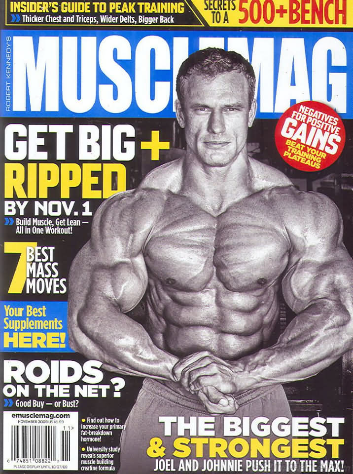 Muscle Mag November 2009 magazine back issue Muscle Mag magizine back copy Muscle Mag November 2009 Bodybuilding and Fitness Magazine Back Issue Published by Canadian Robert Kennedy and Founded in 1974. Get Big + Ripped By Nov.1 .