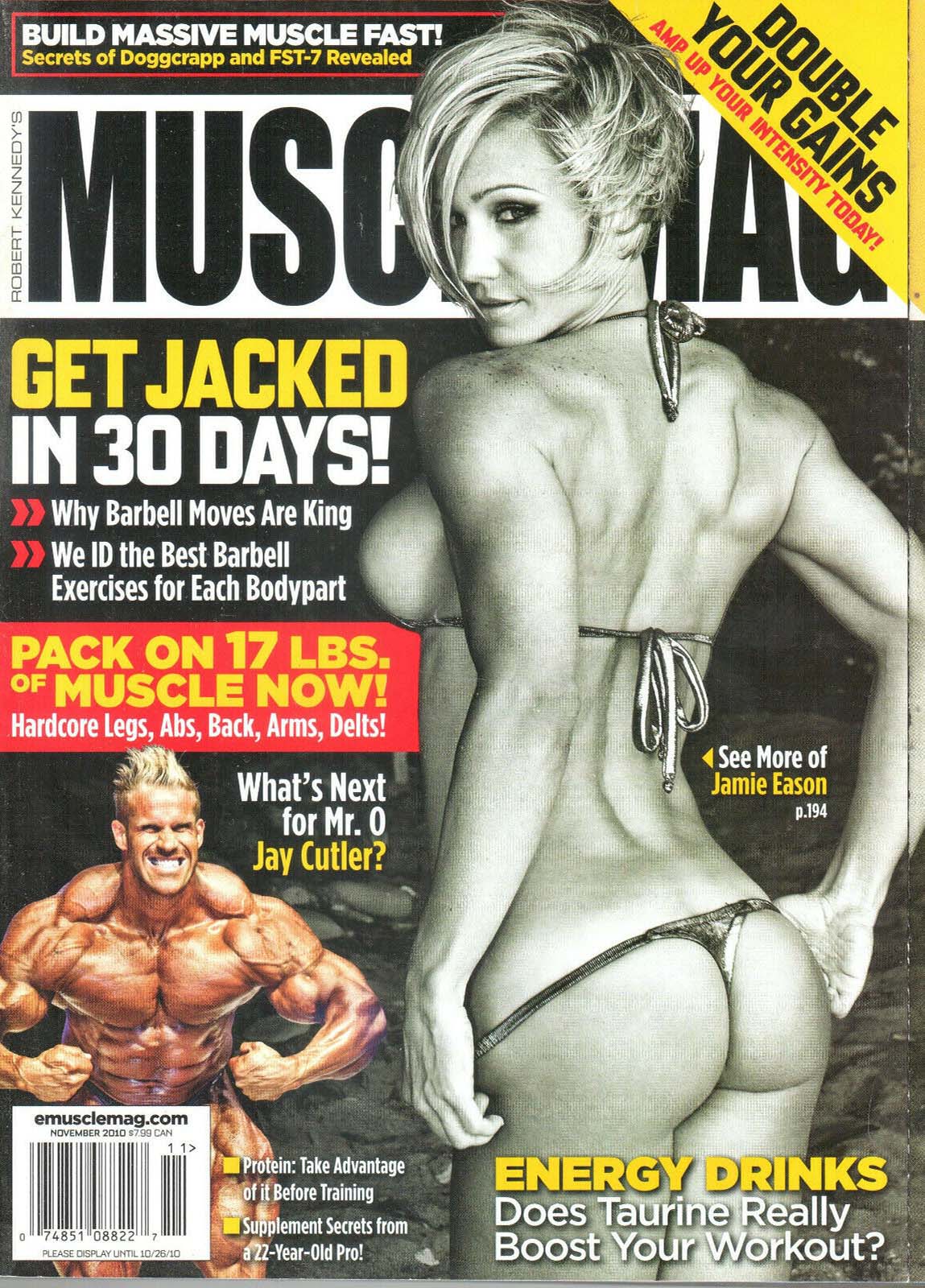 Muscle Mag November 2010 magazine back issue Muscle Mag magizine back copy Muscle Mag November 2010 Bodybuilding and Fitness Magazine Back Issue Published by Canadian Robert Kennedy and Founded in 1974. Build Massive Muscle Fast! Secrets Of Doggcrapp And FST-7 Revealed.
