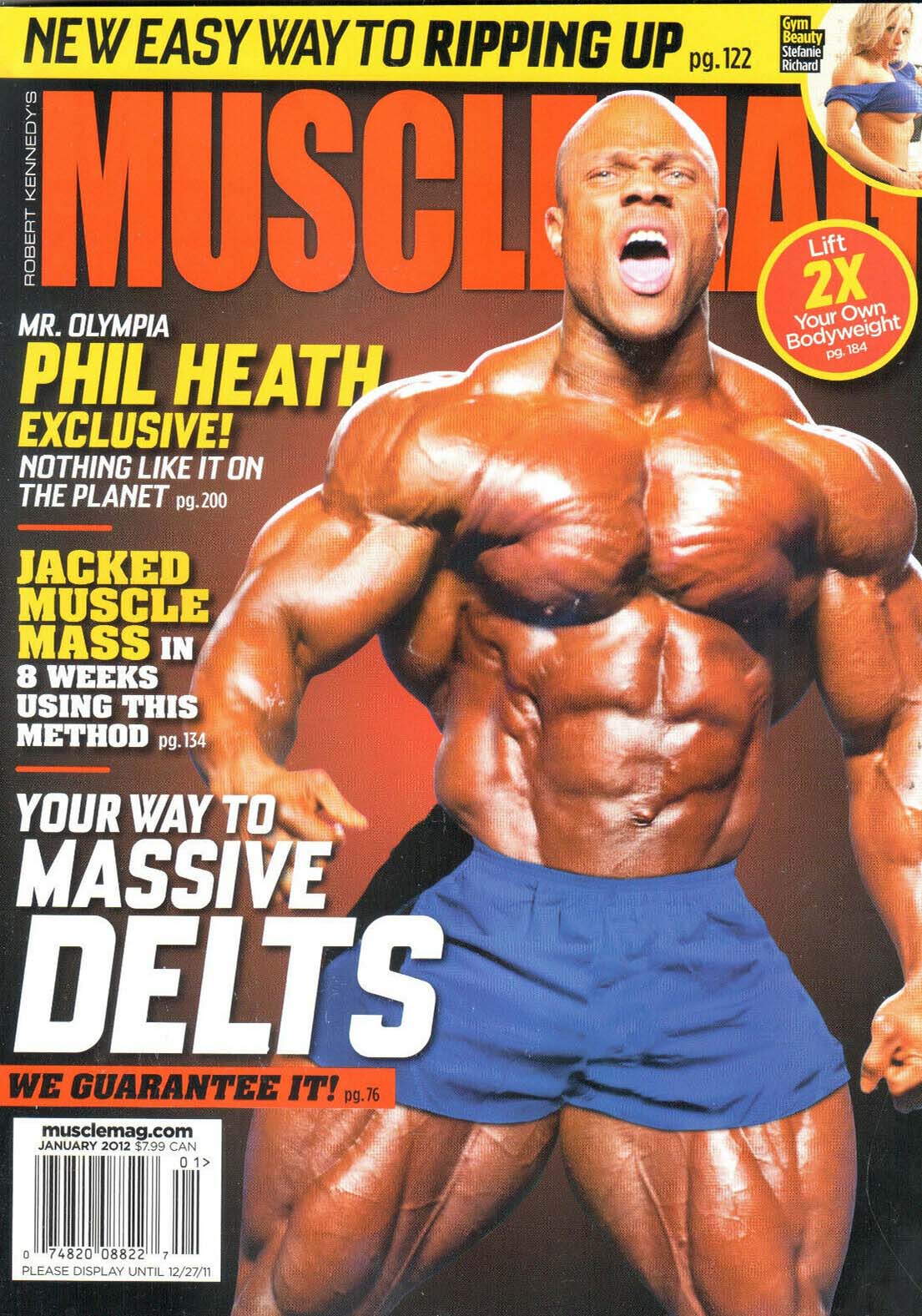 Muscle Mag January 2012 magazine back issue Muscle Mag magizine back copy Muscle Mag January 2012 Bodybuilding and Fitness Magazine Back Issue Published by Canadian Robert Kennedy and Founded in 1974. New Easy Way To Ripping Up.