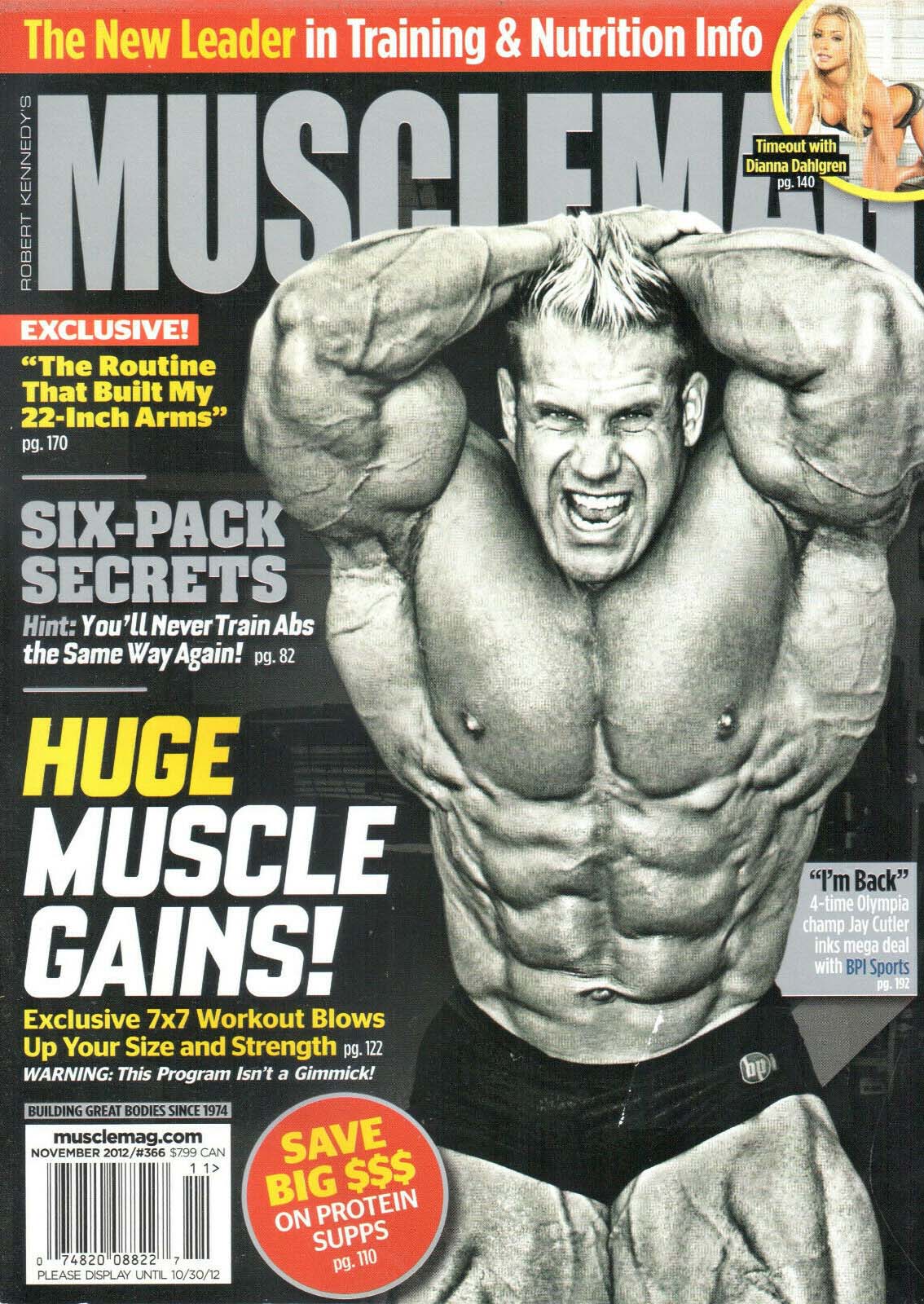 Muscle Mag November 2012 magazine back issue Muscle Mag magizine back copy Muscle Mag November 2012 Bodybuilding and Fitness Magazine Back Issue Published by Canadian Robert Kennedy and Founded in 1974. The New Leader In Training & Nutrition Info.