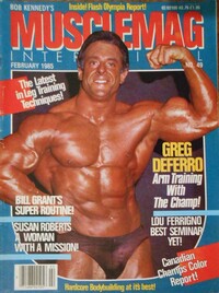 Muscle Mag February 1985 magazine back issue cover image