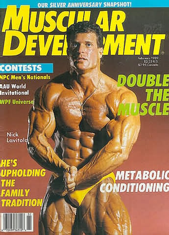 Muscular Development February 1989 magazine back issue Muscular Development magizine back copy Muscular Development February 1989American fitness and bodybuilding magazine back issue first published in 1964 by Bob Hoffman. Our Silver Anniversary Snapshot!.