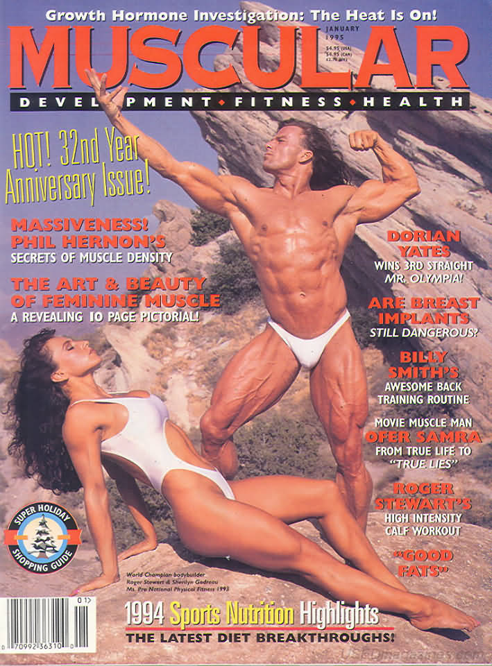Muscular Development January 1995 magazine back issue Muscular Development magizine back copy Muscular Development January 1995American fitness and bodybuilding magazine back issue first published in 1964 by Bob Hoffman. Dorian Yates Wins 3rd Straight Mr. Olympia.