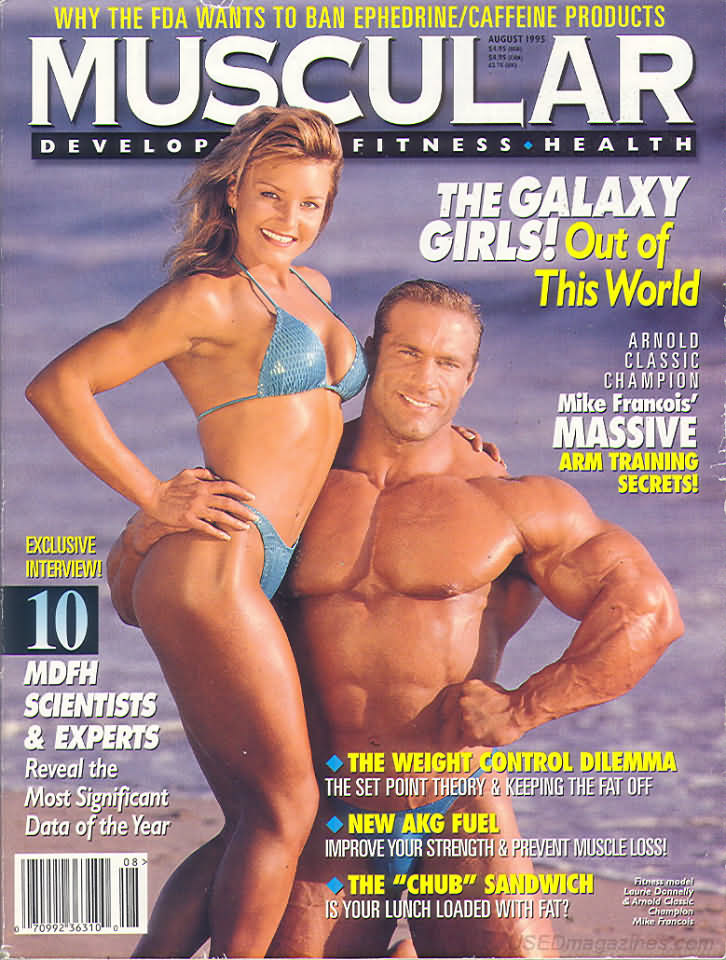 Muscular Development August 1995 magazine back issue Muscular Development magizine back copy Muscular Development August 1995American fitness and bodybuilding magazine back issue first published in 1964 by Bob Hoffman. The Galaxy Girls! Out Of  This World.
