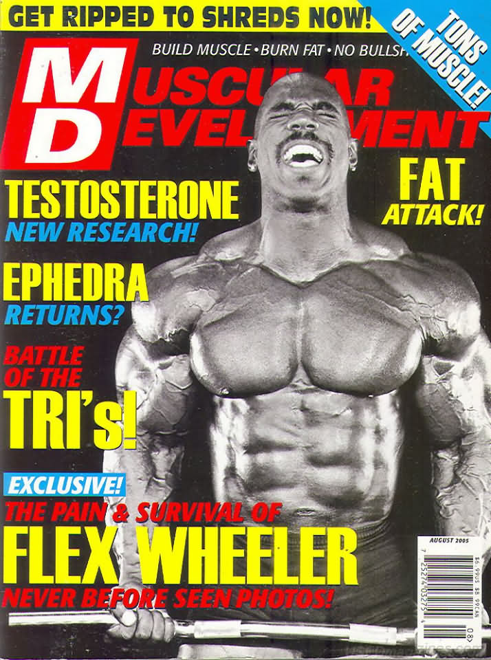 Muscular Development August 2005 magazine back issue Muscular Development magizine back copy Muscular Development August 2005American fitness and bodybuilding magazine back issue first published in 1964 by Bob Hoffman. Testosterone New Research!.