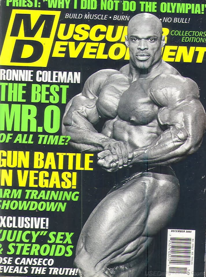 Muscular Development December 2005 magazine back issue Muscular Development magizine back copy Muscular Development December 2005American fitness and bodybuilding magazine back issue first published in 1964 by Bob Hoffman. Ronnie Coleman The Best Mr. O Of All Time?.