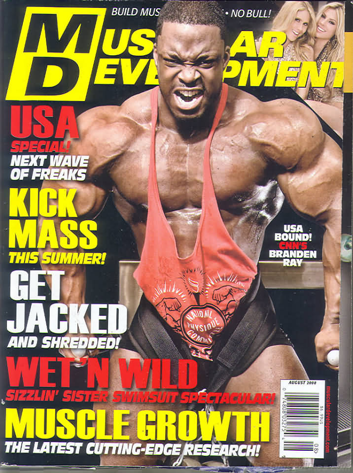Muscular Development August 2008 magazine back issue Muscular Development magizine back copy Muscular Development August 2008American fitness and bodybuilding magazine back issue first published in 1964 by Bob Hoffman. USA Special! Next Wave Of Freaks.