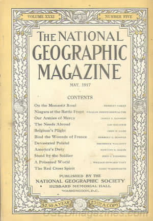 National Geographic May 1917 magazine back issue National Geographic magizine back copy National Geographic May 1917 Nat Geo Magazine Back Issue Published by the National Geographic Society. Our Armies Of Merce.