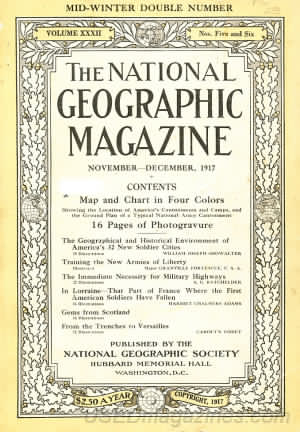 National Geographic November 1917 magazine back issue National Geographic magizine back copy National Geographic November 1917 Nat Geo Magazine Back Issue Published by the National Geographic Society. Map And Chart In Four Colors.