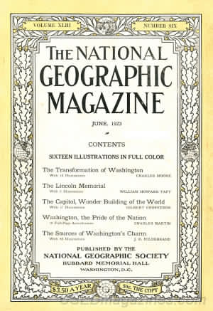 National Geographic June 1923 magazine back issue National Geographic magizine back copy National Geographic June 1923 Nat Geo Magazine Back Issue Published by the National Geographic Society. Sixteen Pages Of Illustrations In Full Color.