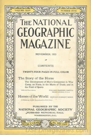 National Geographic November 1923 magazine back issue National Geographic magizine back copy National Geographic November 1923 Nat Geo Magazine Back Issue Published by the National Geographic Society. Twenty-Four Pages In Full Color.