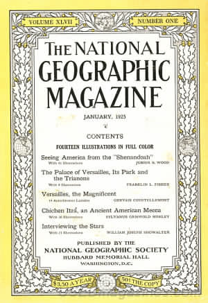 National Geographic January 1925 magazine back issue National Geographic magizine back copy National Geographic January 1925 Nat Geo Magazine Back Issue Published by the National Geographic Society. Fourteen Illustrations In Full Color.