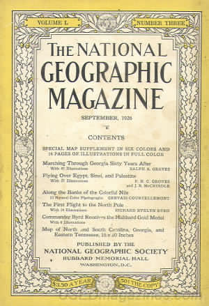 National Geographic September 1926 magazine back issue National Geographic magizine back copy National Geographic September 1926 Nat Geo Magazine Back Issue Published by the National Geographic Society. Special Map Supplement In Nex Color And 26 Pages Of Illustration In Full Color.