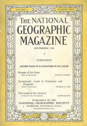National Geographic November 1926 magazine back issue National Geographic magizine back copy National Geographic November 1926 Nat Geo Magazine Back Issue Published by the National Geographic Society. Sixteen Pages Of Illustration In Full Color.