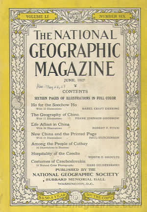 National Geographic June 1927 magazine back issue National Geographic magizine back copy National Geographic June 1927 Nat Geo Magazine Back Issue Published by the National Geographic Society. Sixteen Pages Of Illustration In Full Color.