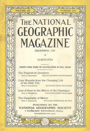 National Geographic December 1927 magazine back issue National Geographic magizine back copy National Geographic December 1927 Nat Geo Magazine Back Issue Published by the National Geographic Society. Twenty - Four Pages Of Illustration In Full Color.
