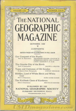 National Geographic October 1928 magazine back issue National Geographic magizine back copy National Geographic October 1928 Nat Geo Magazine Back Issue Published by the National Geographic Society. Sixteen Pages Of Illustration In Full Color.