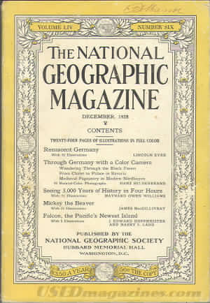 National Geographic December 1928 magazine back issue National Geographic magizine back copy National Geographic December 1928 Nat Geo Magazine Back Issue Published by the National Geographic Society. Twenty - Four Pages Of Illustration In Full Color.