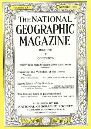National Geographic July 1929 magazine back issue National Geographic magizine back copy National Geographic July 1929 Nat Geo Magazine Back Issue Published by the National Geographic Society. Twenty - Four Pages Of Illustration In Full Color.