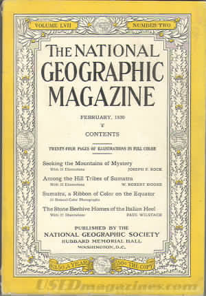 National Geographic February 1930 magazine back issue National Geographic magizine back copy National Geographic February 1930 Nat Geo Magazine Back Issue Published by the National Geographic Society. Twenty - Four Pages Of Illustration In Full Color.