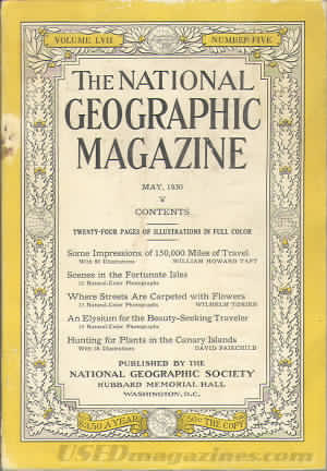 National Geographic May 1930 magazine back issue National Geographic magizine back copy National Geographic May 1930 Nat Geo Magazine Back Issue Published by the National Geographic Society. Twenty - Four Pages Of Illustration In Full Color.