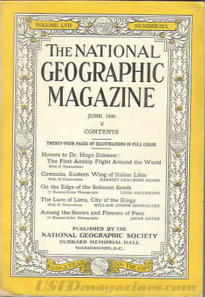 National Geographic June 1930 magazine back issue National Geographic magizine back copy National Geographic June 1930 Nat Geo Magazine Back Issue Published by the National Geographic Society. Twenty - Four Pages Of Illustration In Full Color.