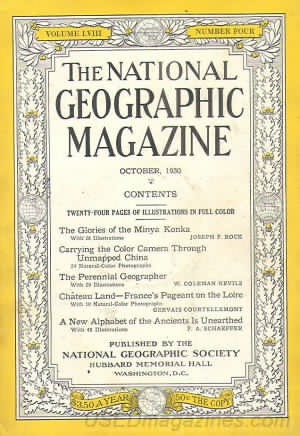 National Geographic October 1930 magazine back issue National Geographic magizine back copy National Geographic October 1930 Nat Geo Magazine Back Issue Published by the National Geographic Society. Twenty - Four Pages Of Illustration In Full Color.