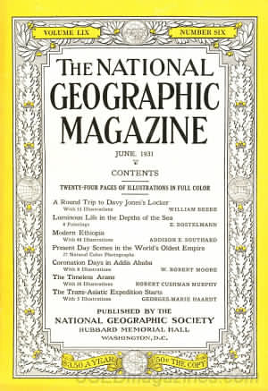 National Geographic June 1931 magazine back issue National Geographic magizine back copy National Geographic June 1931 Nat Geo Magazine Back Issue Published by the National Geographic Society. Twenty - Four Pages Of Illustration In Full Color.