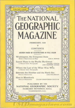 National Geographic February 1933 magazine back issue National Geographic magizine back copy National Geographic February 1933 Nat Geo Magazine Back Issue Published by the National Geographic Society. Sixteen Pages Of Illustration In Full Color.