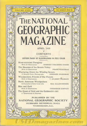 National Geographic April 1933 magazine back issue National Geographic magizine back copy National Geographic April 1933 Nat Geo Magazine Back Issue Published by the National Geographic Society. Sixteen Pages Of Illustration In Full Color.