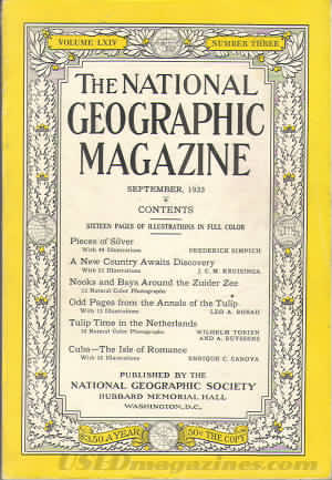 National Geographic September 1933 magazine back issue National Geographic magizine back copy National Geographic September 1933 Nat Geo Magazine Back Issue Published by the National Geographic Society. Sixteen Pages Of Illustration In Full Color.