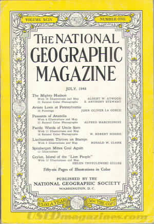 National Geographic July 1948 magazine back issue National Geographic magizine back copy National Geographic July 1948 Nat Geo Magazine Back Issue Published by the National Geographic Society. The Mighty Hathon.