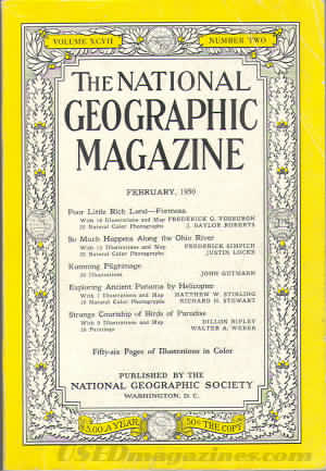 National Geographic February 1950 magazine back issue National Geographic magizine back copy National Geographic February 1950 Nat Geo Magazine Back Issue Published by the National Geographic Society. Pour Little Rich Lared - Fietneas.