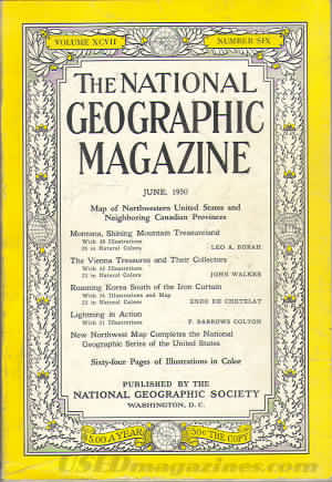 National Geographic June 1950 magazine back issue National Geographic magizine back copy National Geographic June 1950 Nat Geo Magazine Back Issue Published by the National Geographic Society. Map Of Northwestern United States And Neighboring Canadian Provinces.