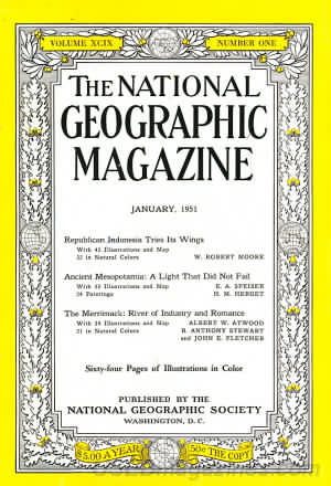 National Geographic January 1951 magazine back issue National Geographic magizine back copy National Geographic January 1951 Nat Geo Magazine Back Issue Published by the National Geographic Society. Republican Indurness Trans Its Wings.